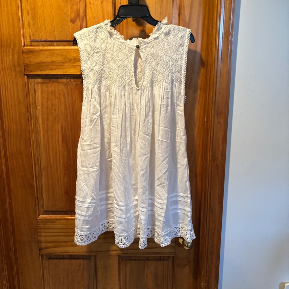 Free People Shea Solid Mini Dress in White Small - Picture 3 of 7
